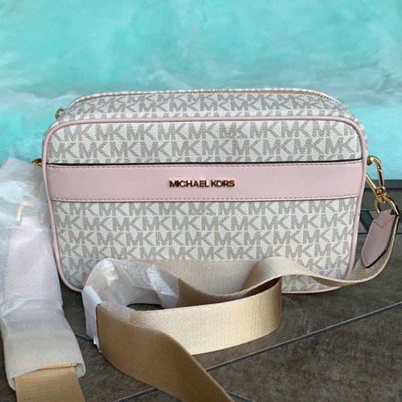 Michael Kors Handbags - MICHAEL KORS KENLY LG POCKET XBODY POWDER BLSH MLT